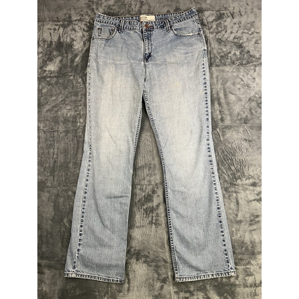 Levi Strauss Signature Women's Mid Rise Bootcut Light Wash Blue Denim Stretch